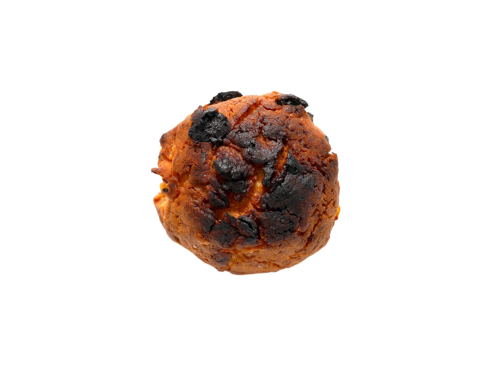 Burned,Cornflake,And,Raisin,Cookie,Isolated,On,White,Background.,Top